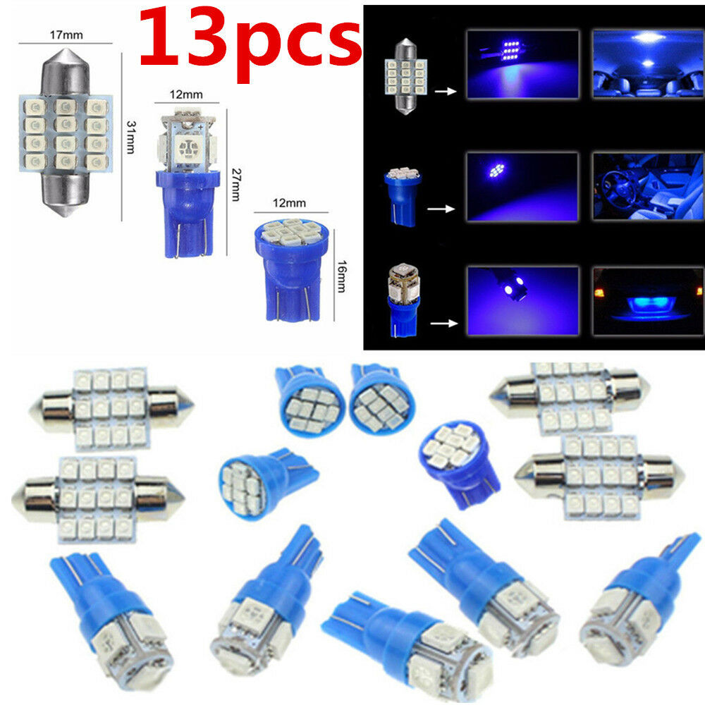 13x Auto Car Interior LED Lights Dome License Plate Lamp 12V Kit Accessories USA