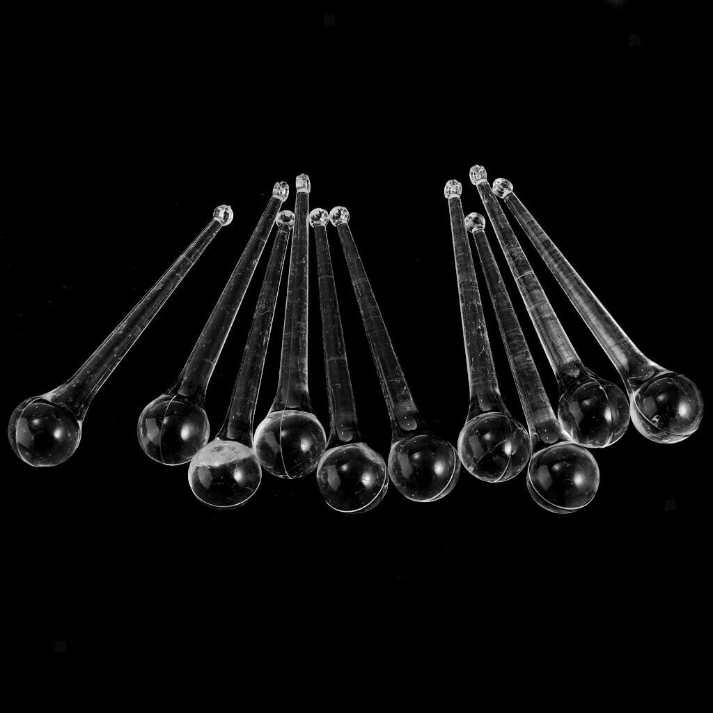 10Pcs Crystal Raindrop Chandelier Prisms Pendants Lamp DIY Suncatcher Parts