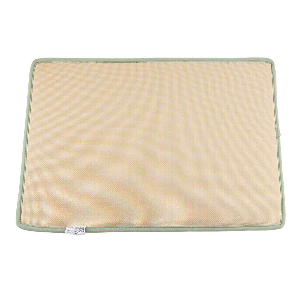 Bathroom Non-Slip Door Mat Bathmat Floor Rug Pure Color Light Green 60x90cm