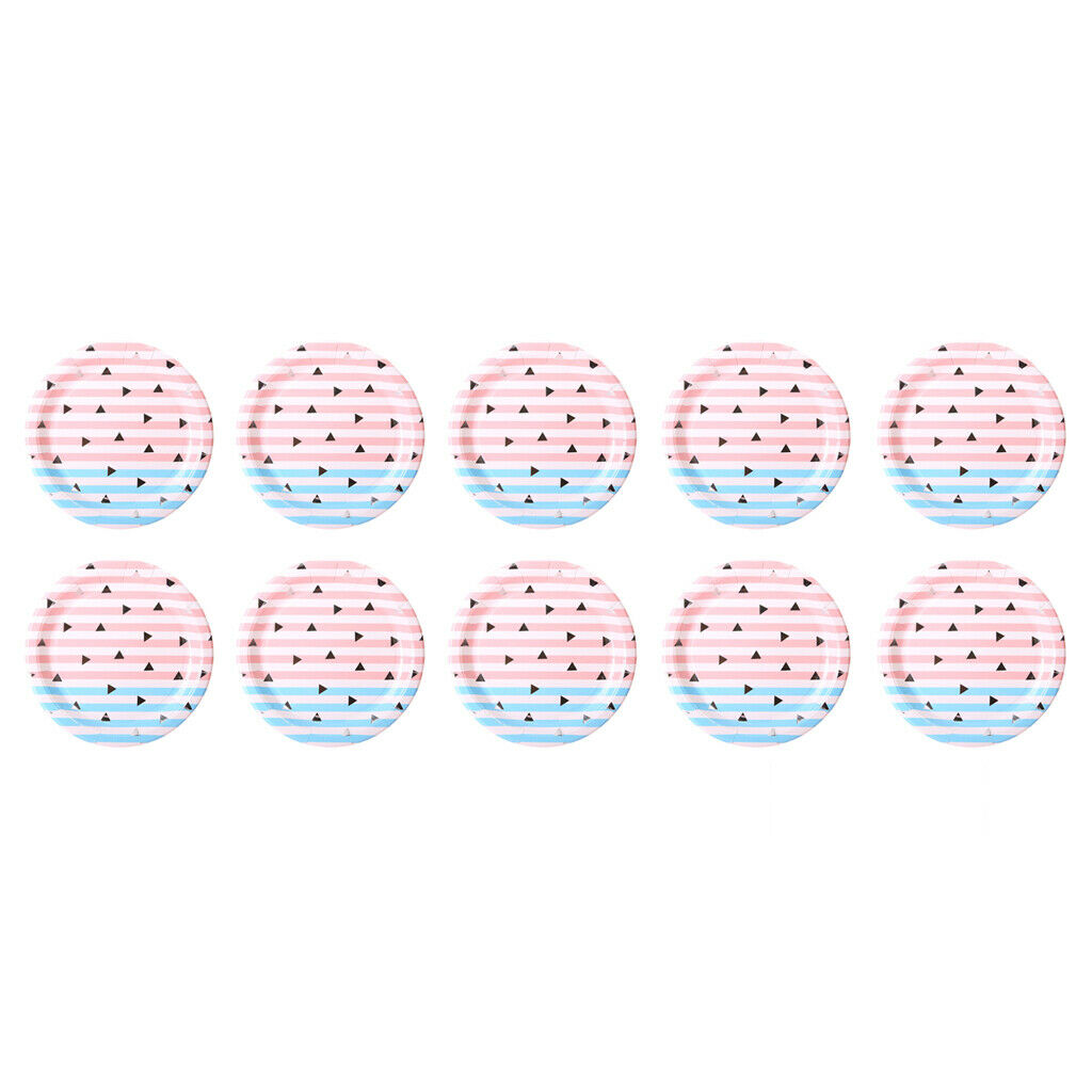 10x Disposable Paper Plates Cake Dessert Plate Wedding Kids Party Tableware