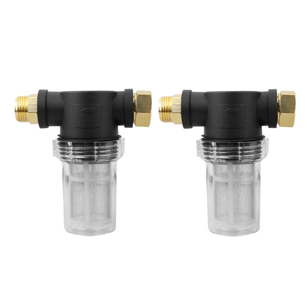 2 Piece Garden Hose Filter Attachment Strainer High Flow Pipeline Connectors