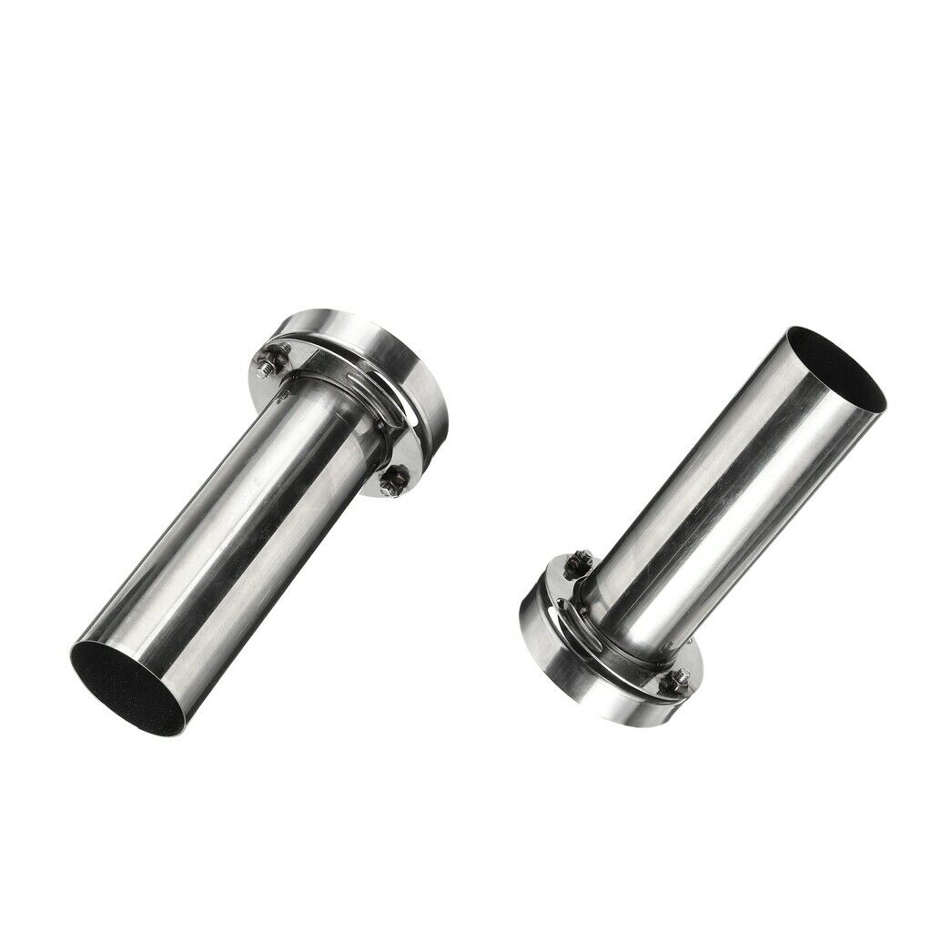 2Piece Insert Removable Stainless Round Exhaust Tip Silencer Muffler 3.5inch