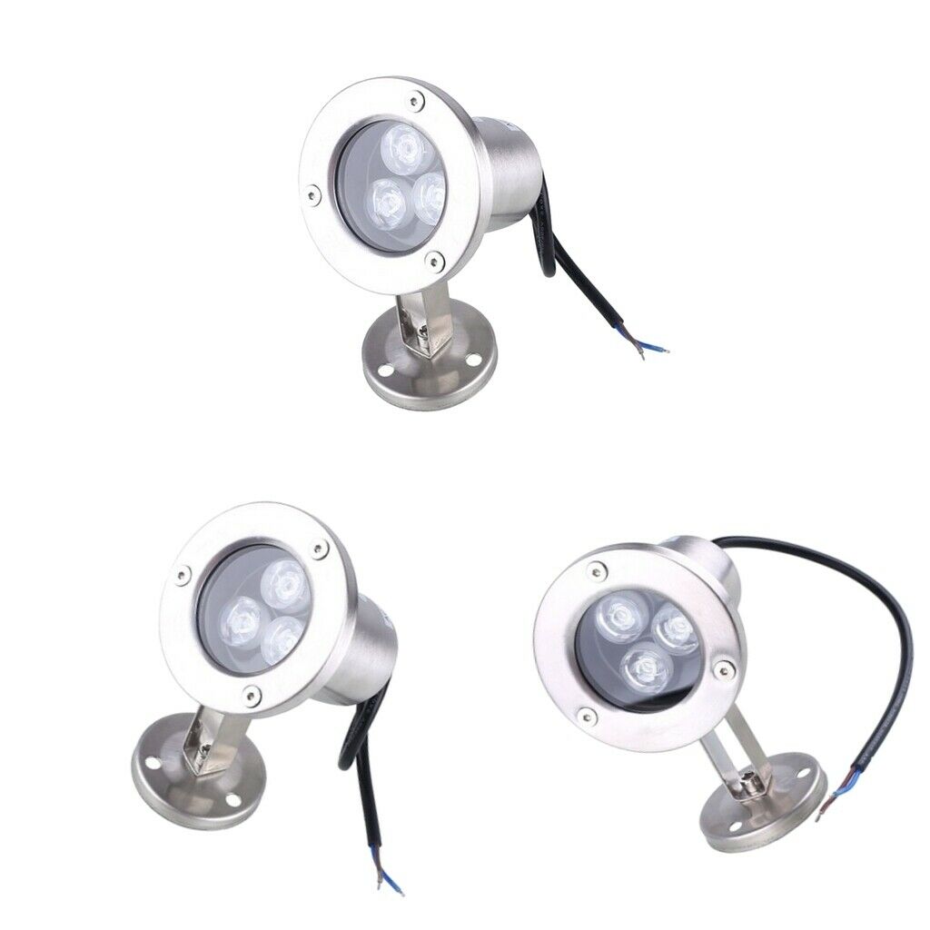 12V Waterproof Underwater LED Spotlight Aquarium Tank White Lighting