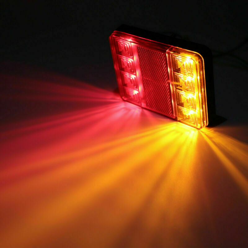 2X 24V LED Rear Tail Lights Indicator Stop Light Trailer Caravan Van Truck Lorry
