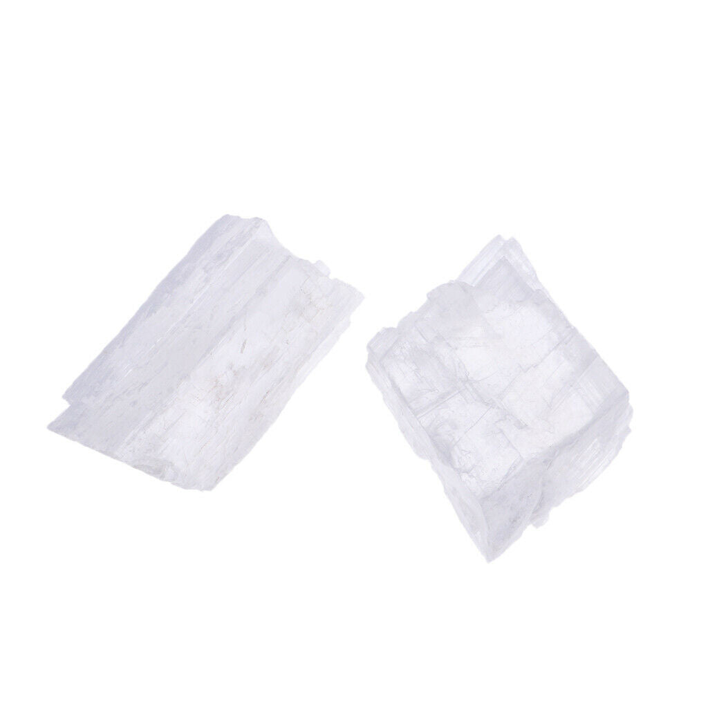2pcs Transparent Crystal Rocks Mineral, Geology Collection Kids Class Science