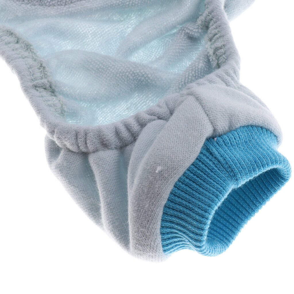 Pet Soft Cotton Dog Shirts Outwear Puppy Coat Clothes Apparel Blue L