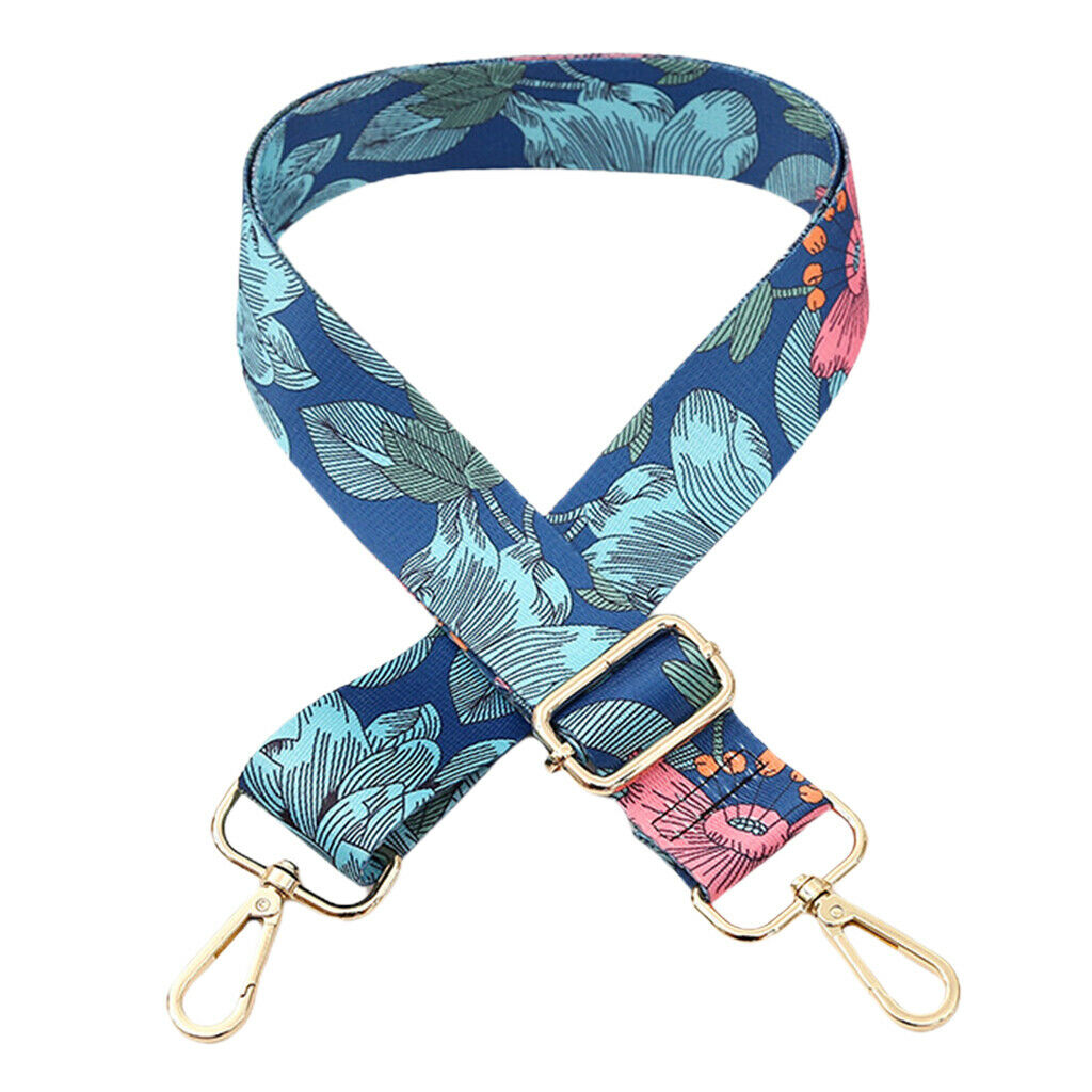 2 Pack Bag Strap with Golden Buckle Jacquard Shoulder Handbag Belt for Women