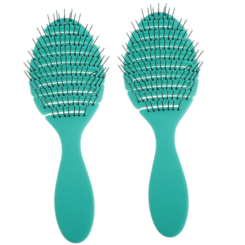 2X Anti-static Scalp Massage Hair Brush Combs for Curly Straight Hair Salon