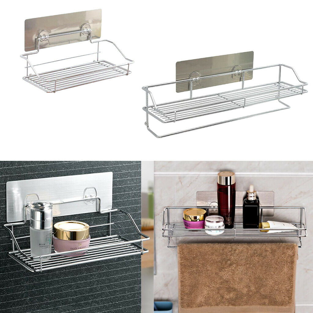 Stainless   Steel   Storage   Rack   Shower   Shampoo   Shelf   Bathroom   Towl