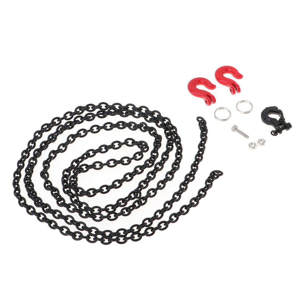 1:10 RC Crawler Accessories Metal Tow Chain Trailer Hook for Axial SCX10 D90