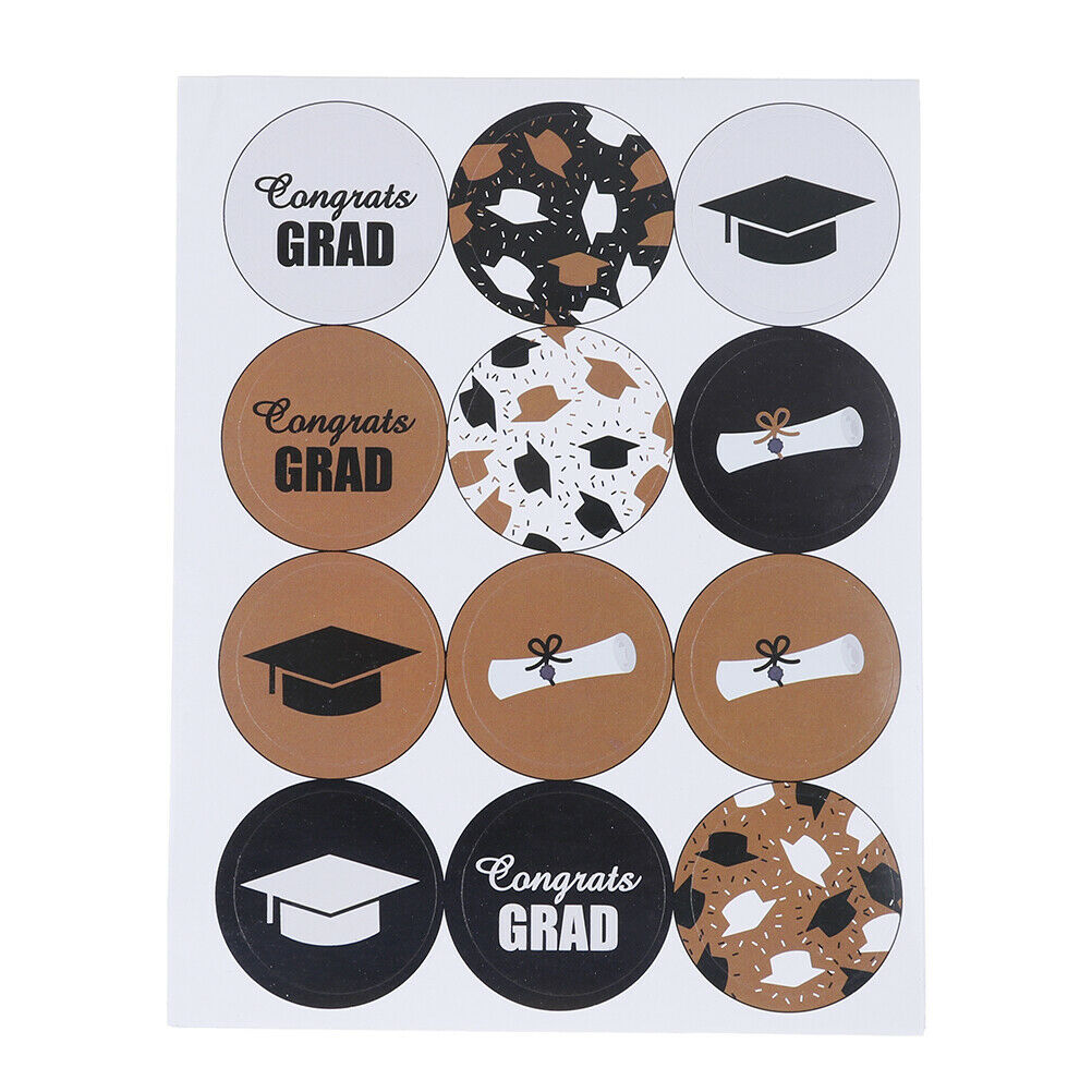 60pcs Graduation Sealing Stickers Paper Labels for DIY Gifts Packaging De.l8