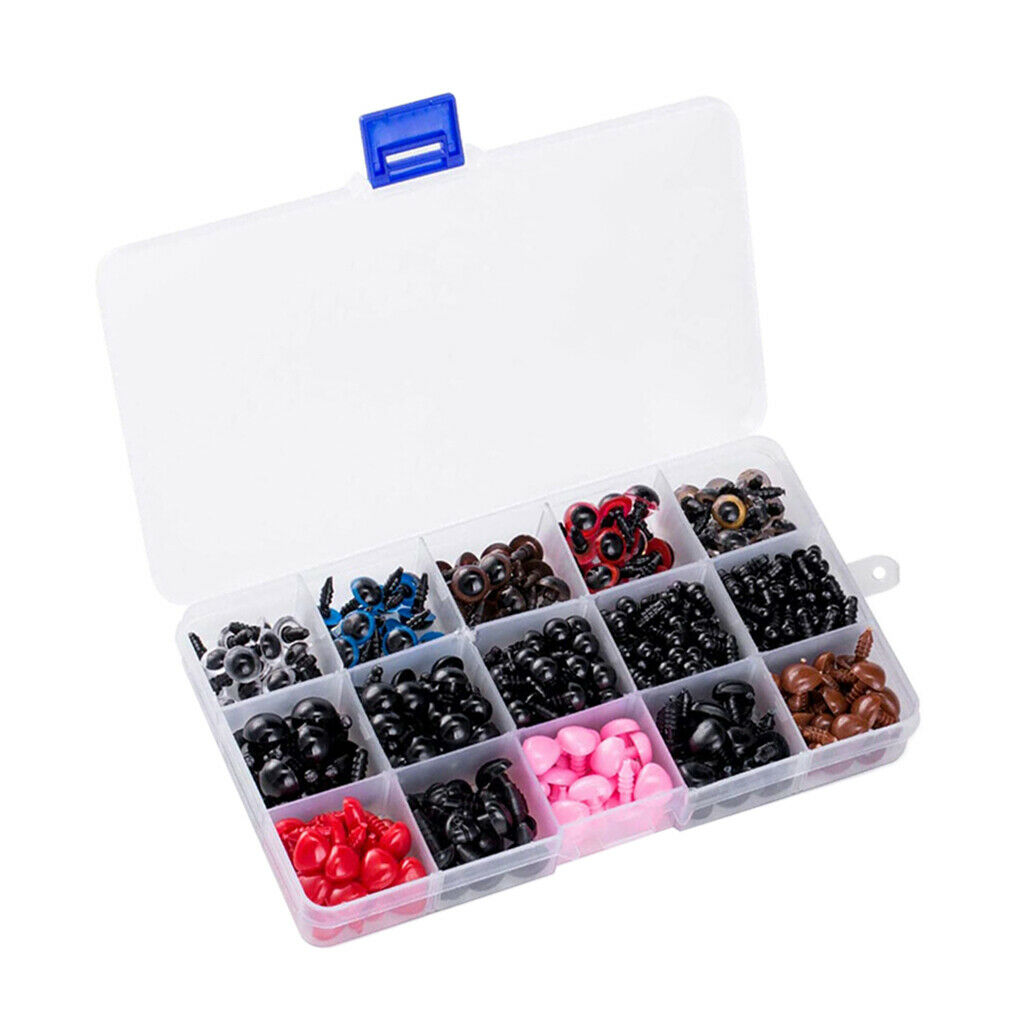 560pcs Colorful Safety Eyes and Noses Craft for Plush Bear Craft Accessories