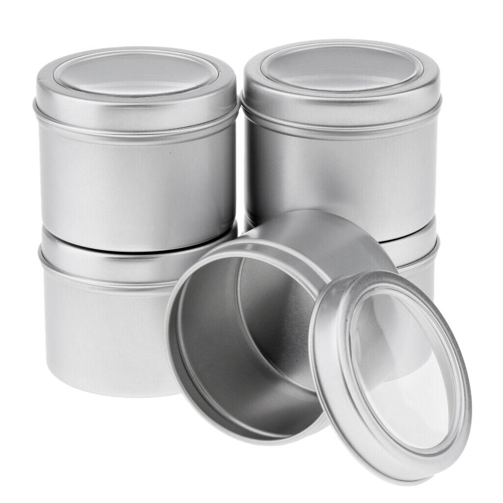 15 Pieces Round Aluminum Cans Metal Tins Jars Empty Containers for Makeup