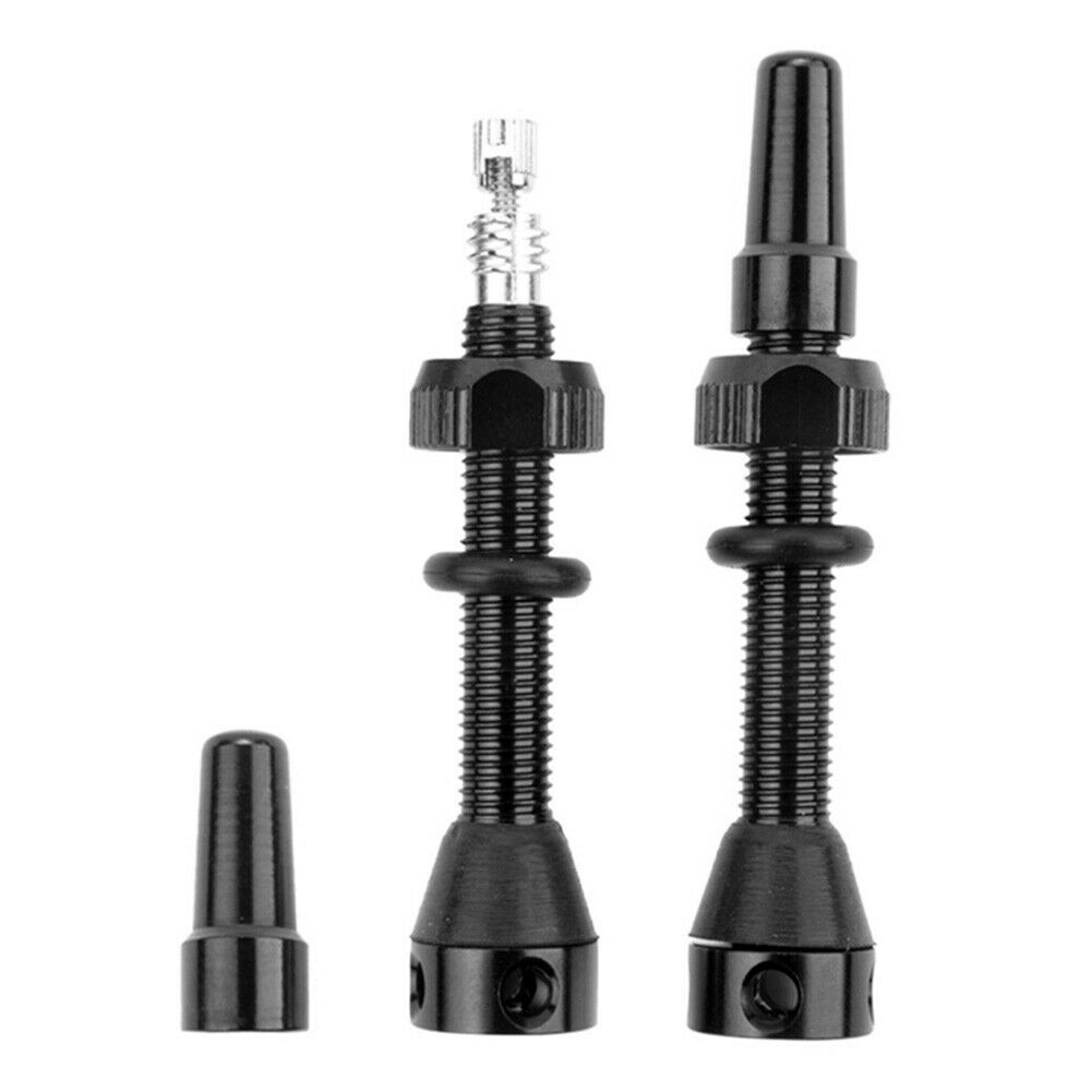 2pcs 40mm Bicycle Bike Tubeless Tire Presta Valve CNC Alloy Stem with Cap @