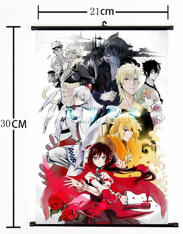 Hot US Anime Game RWBY Ruby Wall Poster Scroll Home Decor 594