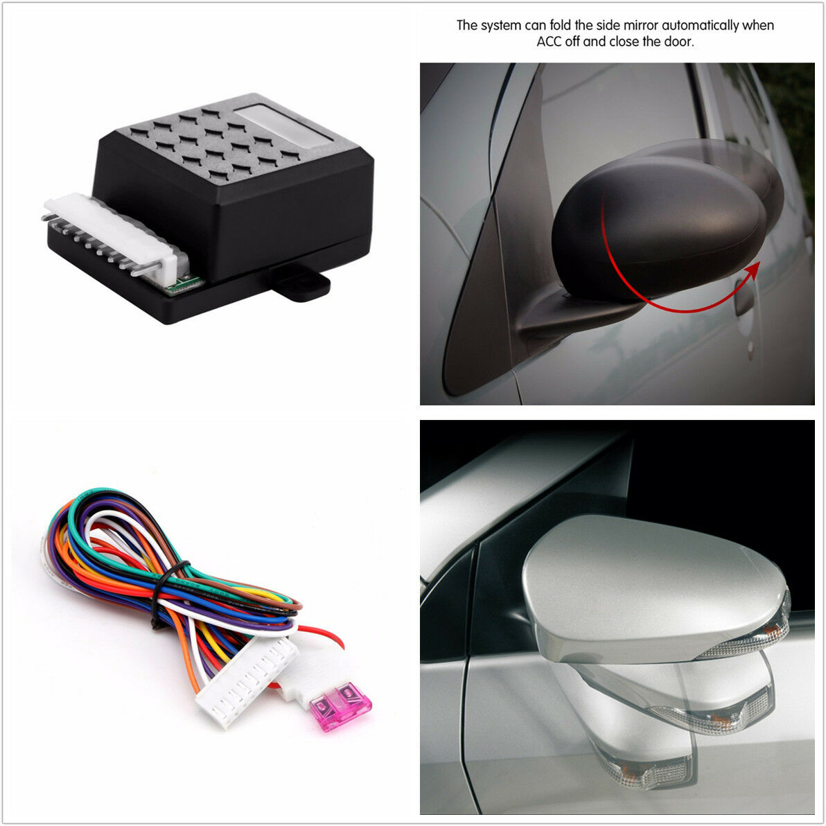 Universal Car Side RearView Mirror Automatic Folding Folded Close System Modules