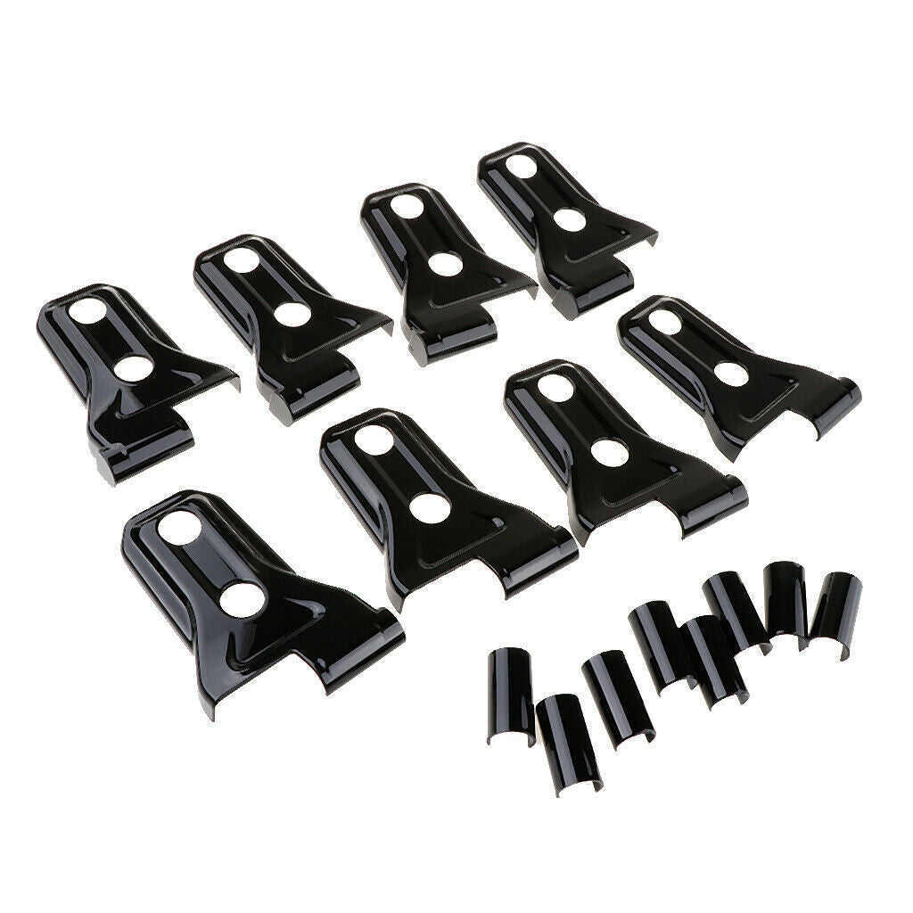 8 PCS / 4 Door ABS Car Door Hinge Cover Trim Black for Jeep Wrangler JL 2018