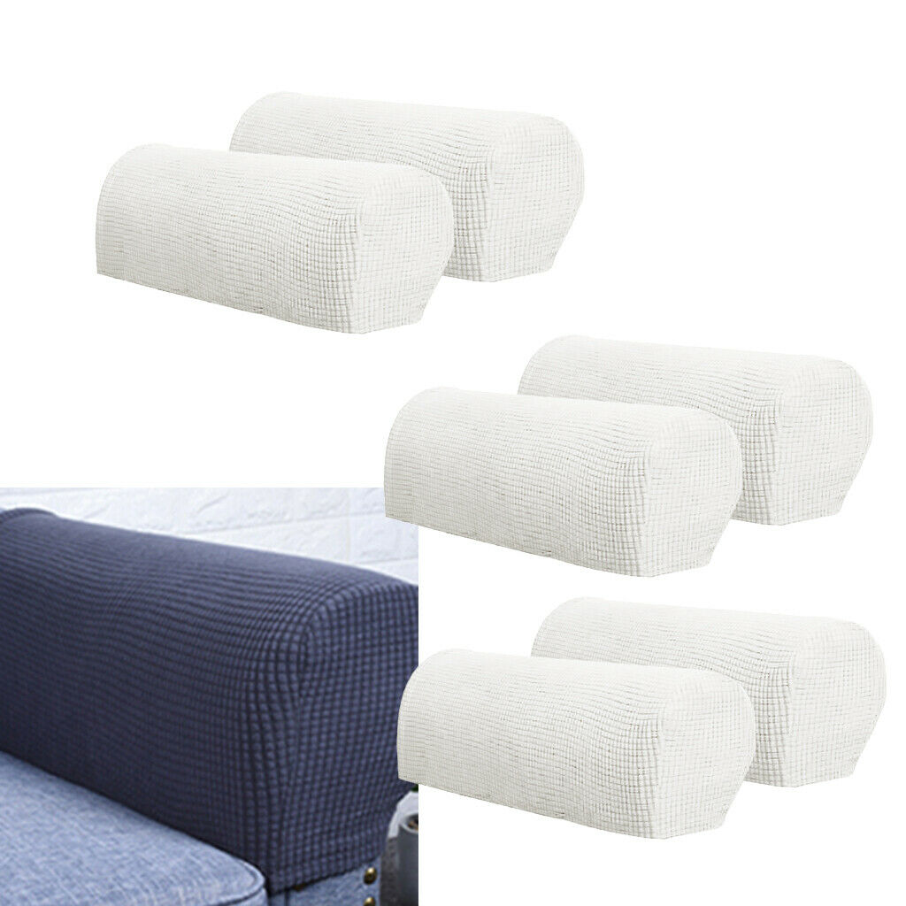 3 Pairs Stretch Armrest Covers Anti-Slip Stain Resistant Furniture Protector for