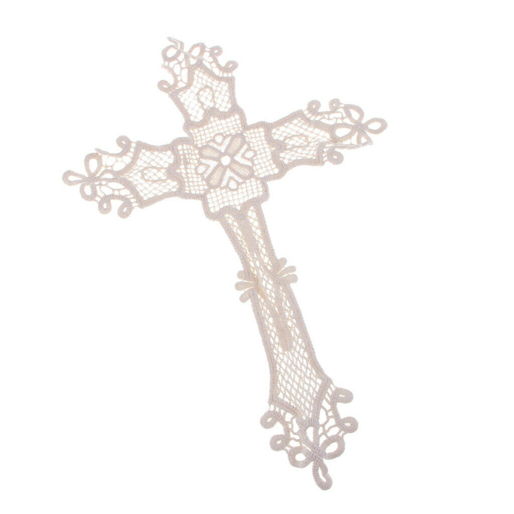 Corss Shape Embroidery Patch Applique DIY Clothing Wedding Dress Bag Decor