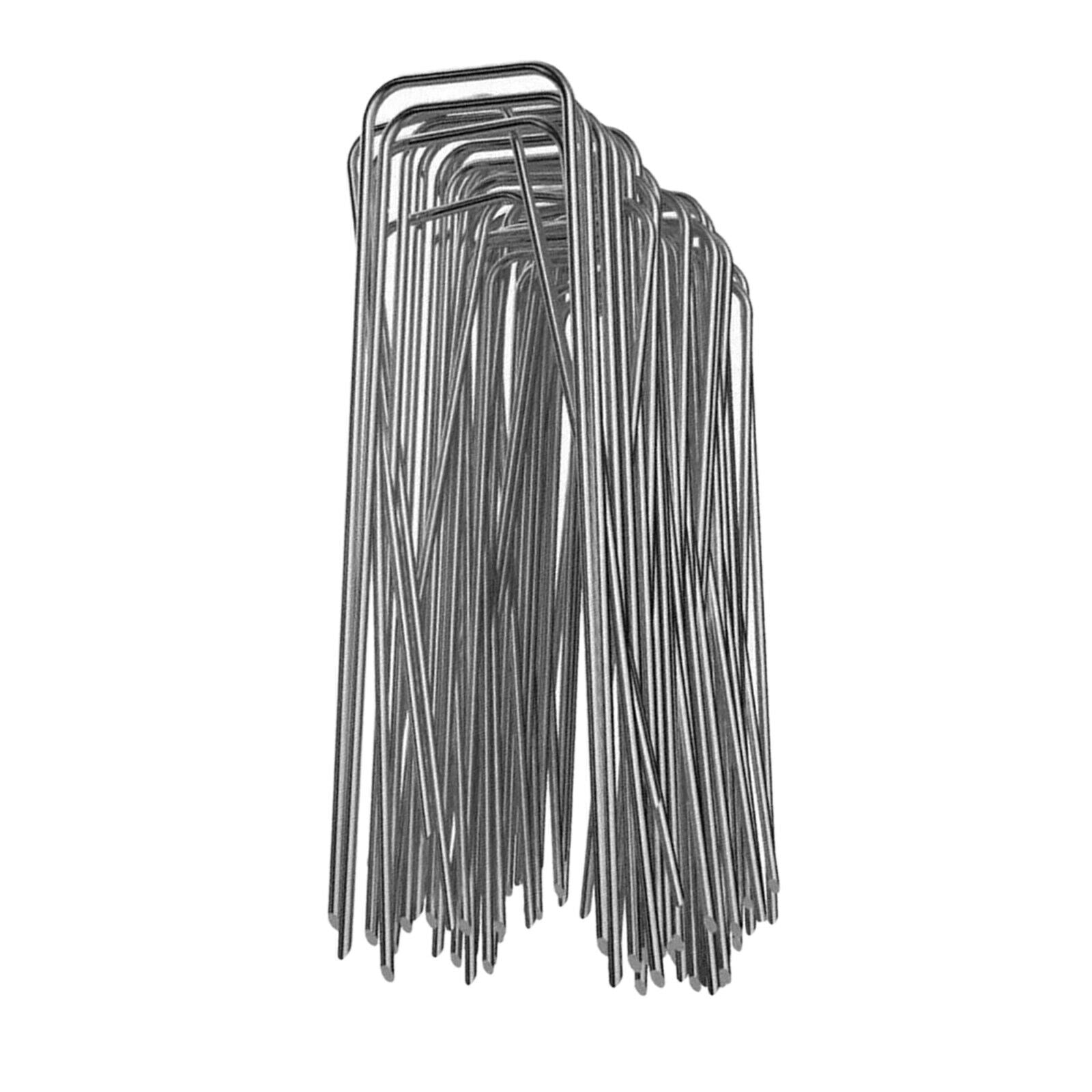 50pcs Galvanised Rust-Free Landscape Staples SOD Staples Anchor Fabric Pins