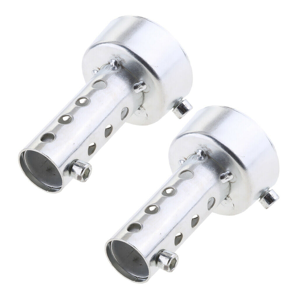 2pcs Adjustable Exhaust Silencer Exhaust Muffler Noise Reducer Exhaust Pipe