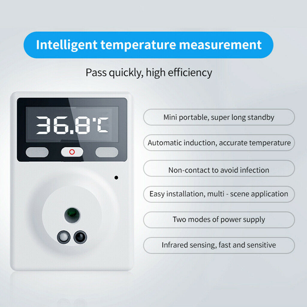 Wall-Mounted Infrared Thermometer with Alarm for Offices Factories Shops School