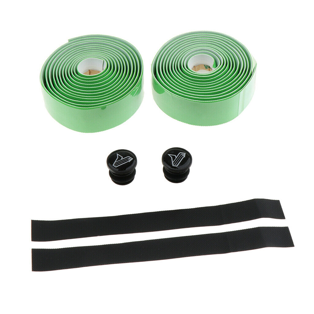 Non-slip Bicycles Handlebar Tapes - Road Bike Handle Bar Wrap Bandage Green