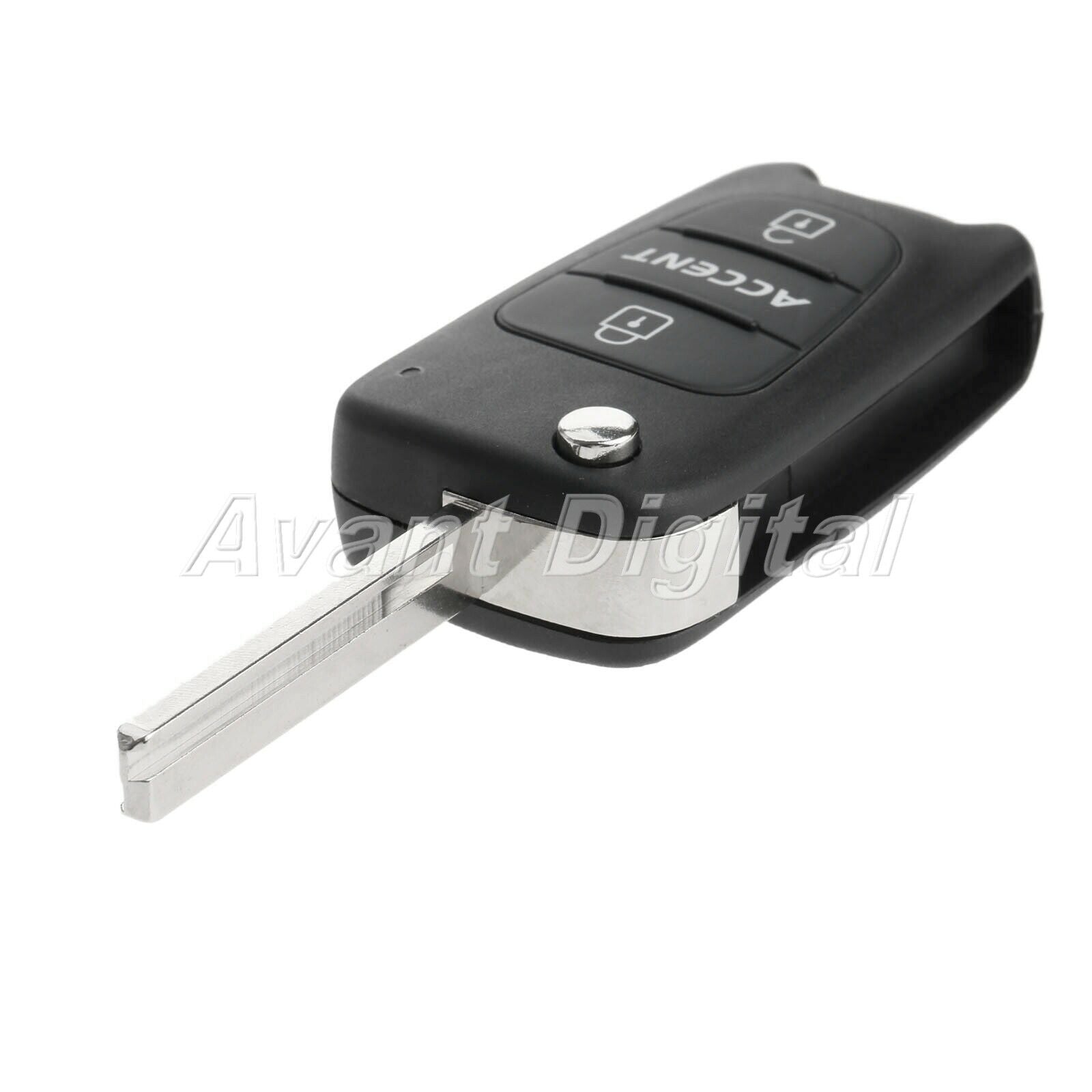 Remote Key Blank Black 3 Buttons Flip ey Shell Part fit for HYUNDAI 2011-13 Flip