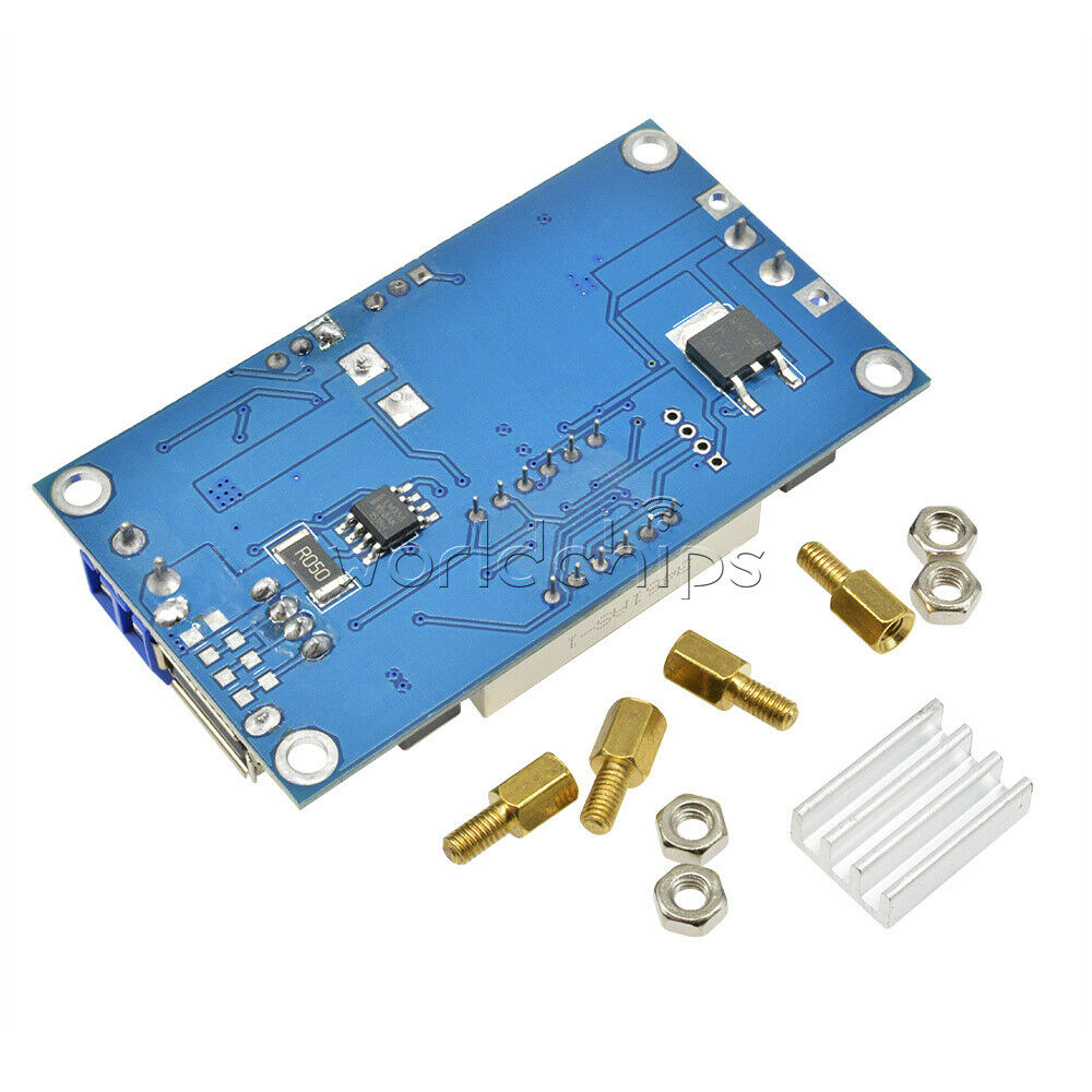 New 5A CC CV W/ USB Voltmeter LED Drive Step-down Lithium charger Power Module
