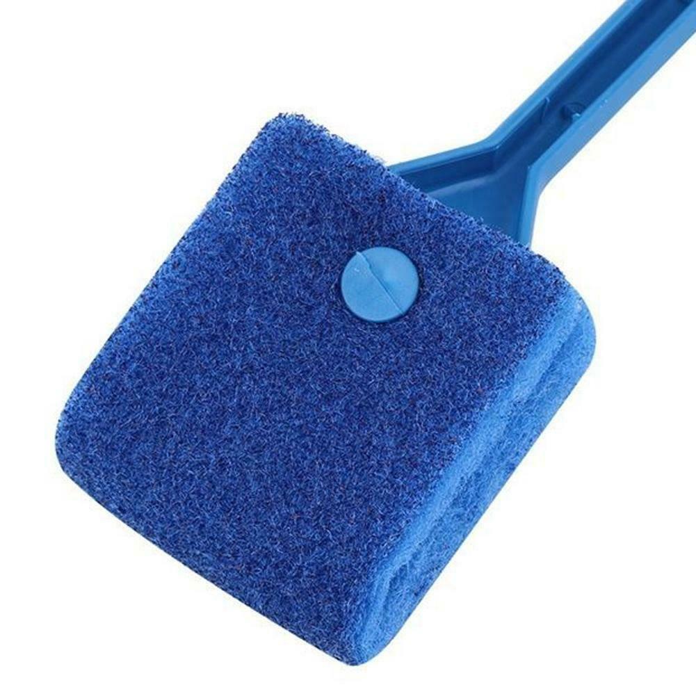 2Pc Aquarium Fish Tank Algae Cleaner Glass Plant Easy 2 Head Cleaning Brush @