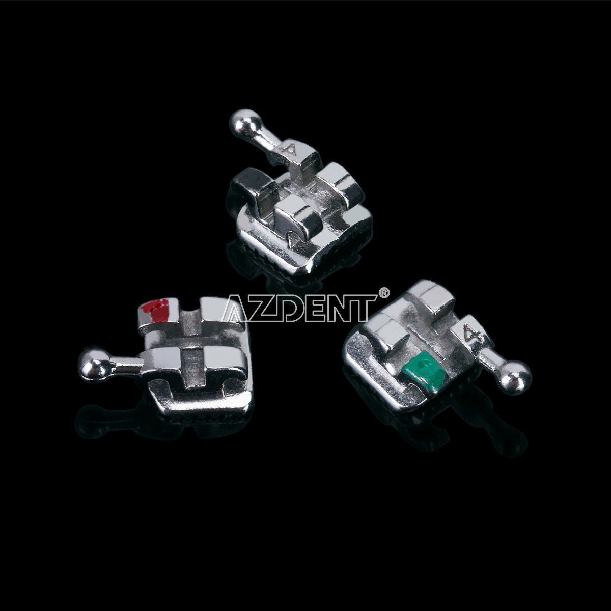 Orthodontic Metal Bracket Monoblock AZDENT Mini Roth 018 345 Hooks High Quality
