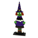 High-Hat Witch Halloween Wooden Desktop Ornaments Creative Decor for Home Indoor