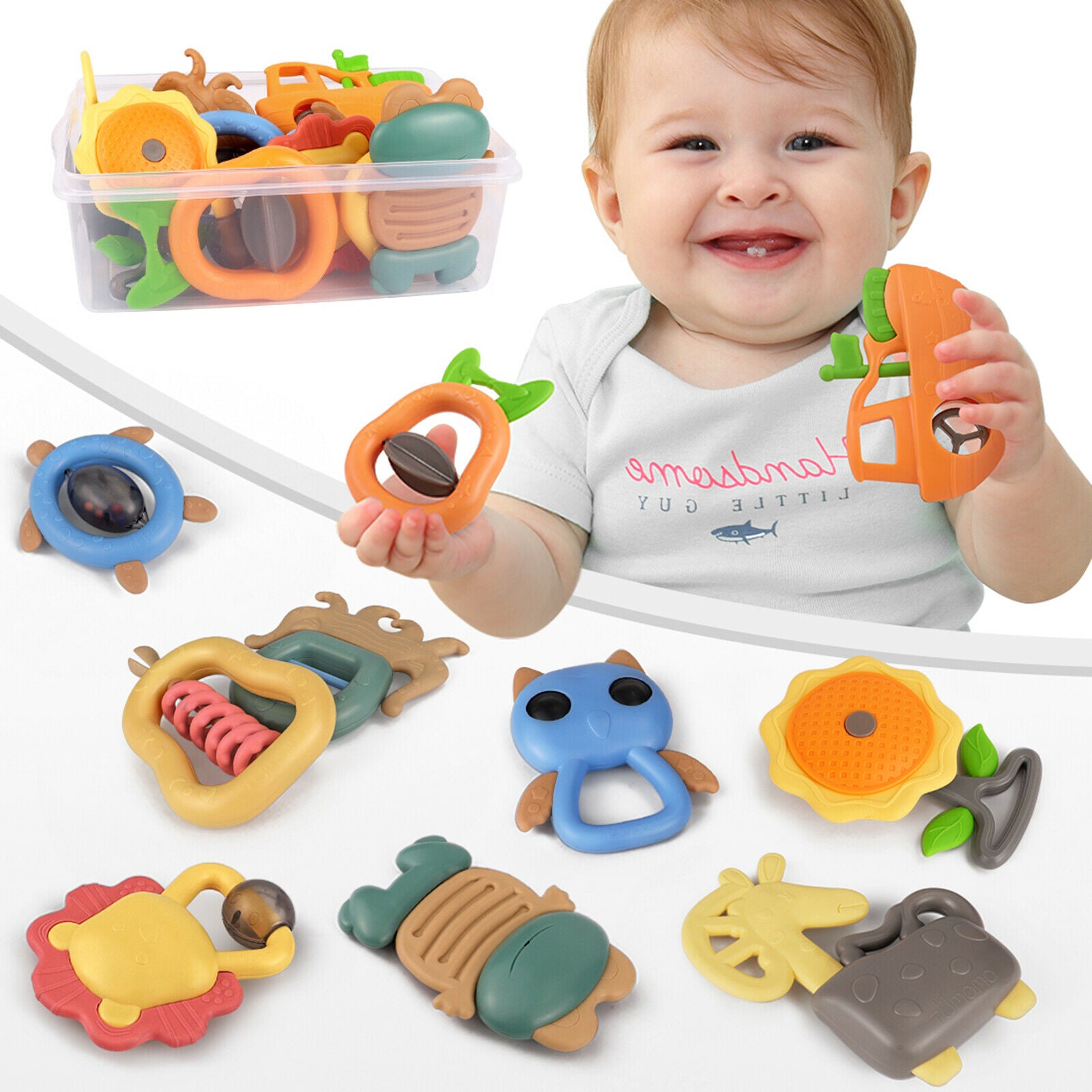 Baby Rattle Teether Rattles Infant Shaking Bell Toys Gifts for Toddler