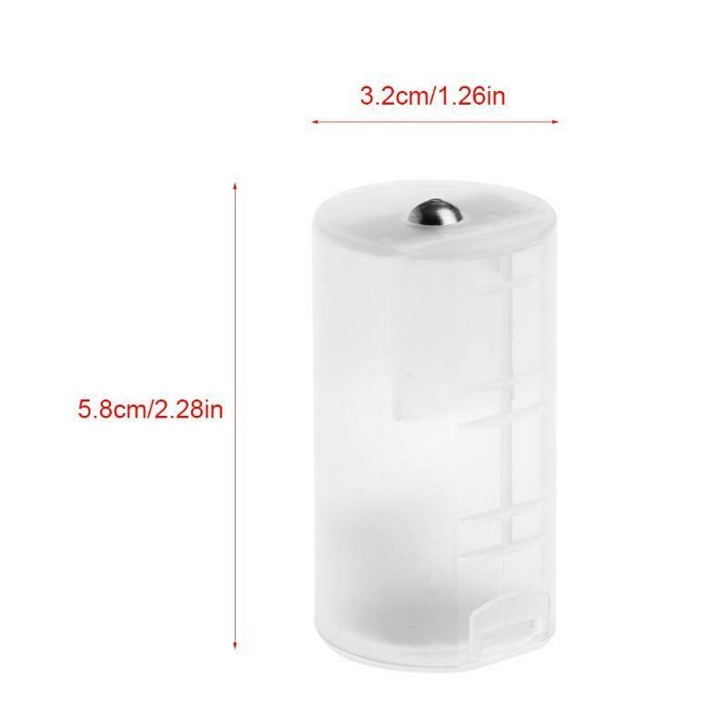 1PC 2 AA To D Size Battery Holder Converter Adapter Switcher Plastic Case Box