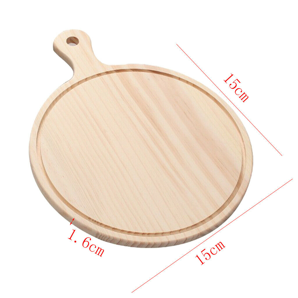 15cm Wooden Board Pizza Serving Tray Kitchen Plate Dinner Plate Dinner Dish
