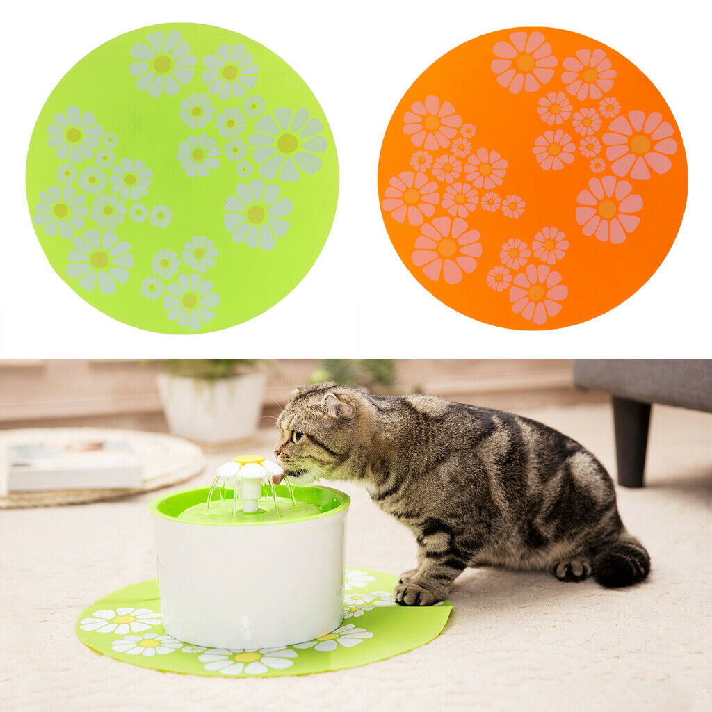 2 Pcs Automatic Flower Water  Mat Pet Waterer Silicone Pad Placemat