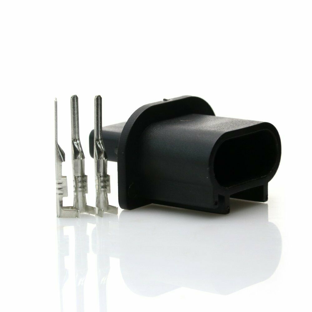 2pcs H13 9008 Male HID Xenon Bulbs Connector Halogen Bulb Plug + Terminal Pins