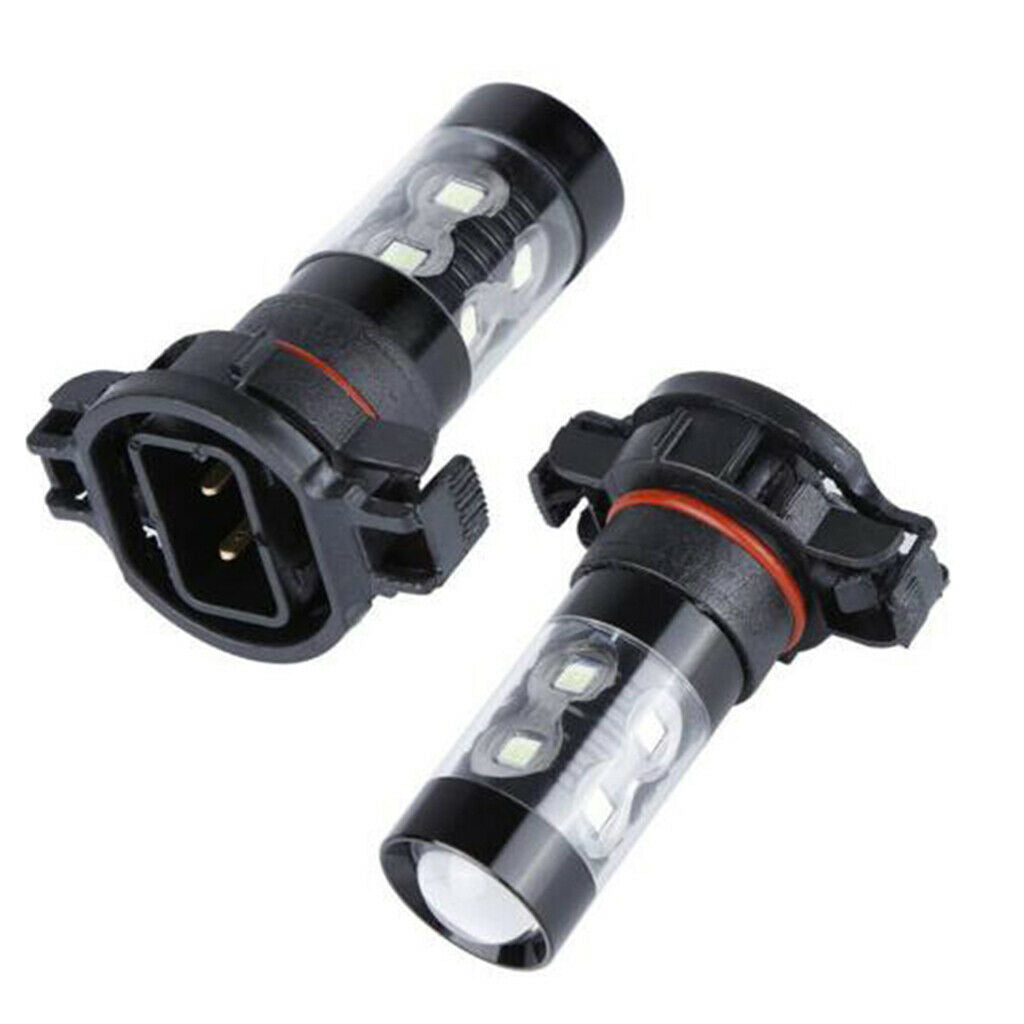 2 pieces H16 5202 50W Aluminum Fog Light Bright LED Bulbs Ice Blue