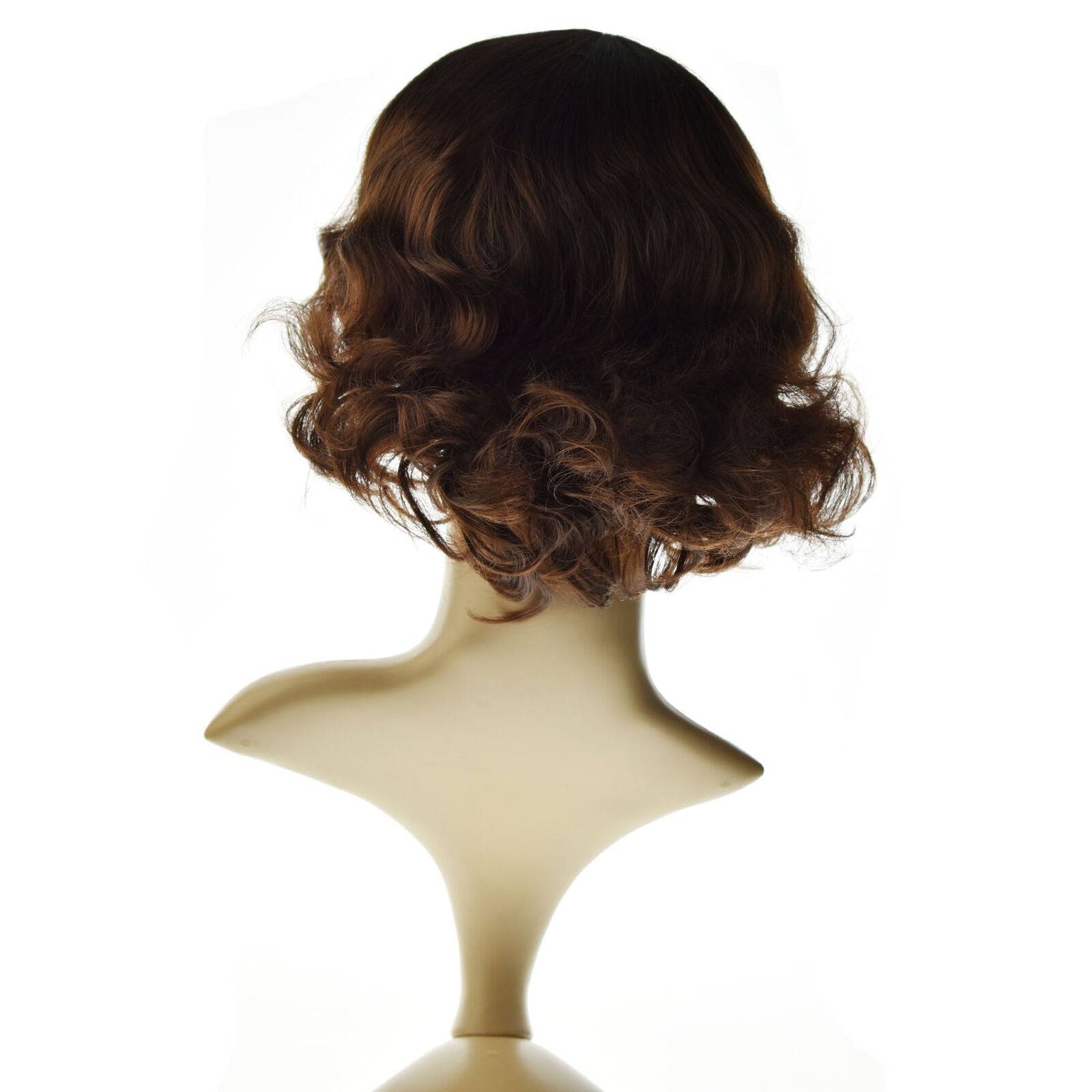 Men Wigs Dark Brown Long Curly Waves for Man Heat Resistant Synthetic Hair