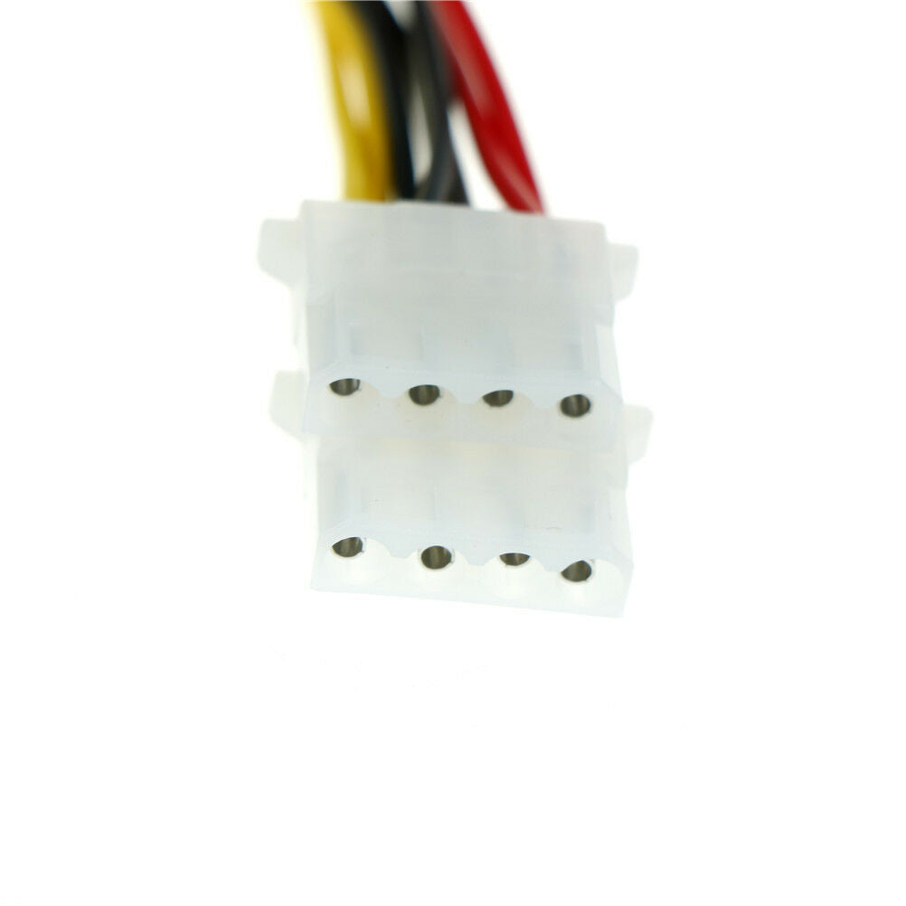 2pcs 4 Pin Male to 2 port IDE Female Power Supply Splitter Adapter Cable .l8