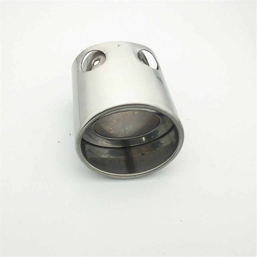 76mm Chrome Stainless Steel Car Exhaust Muffler Tip Pipe Tail Throat Liner Pipe