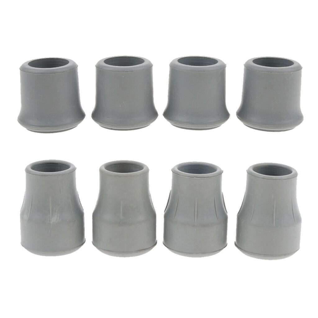 8 Pieces Trekking Pole Caps Walking Stick Ferrules Non-slip Foot Cover 22mm