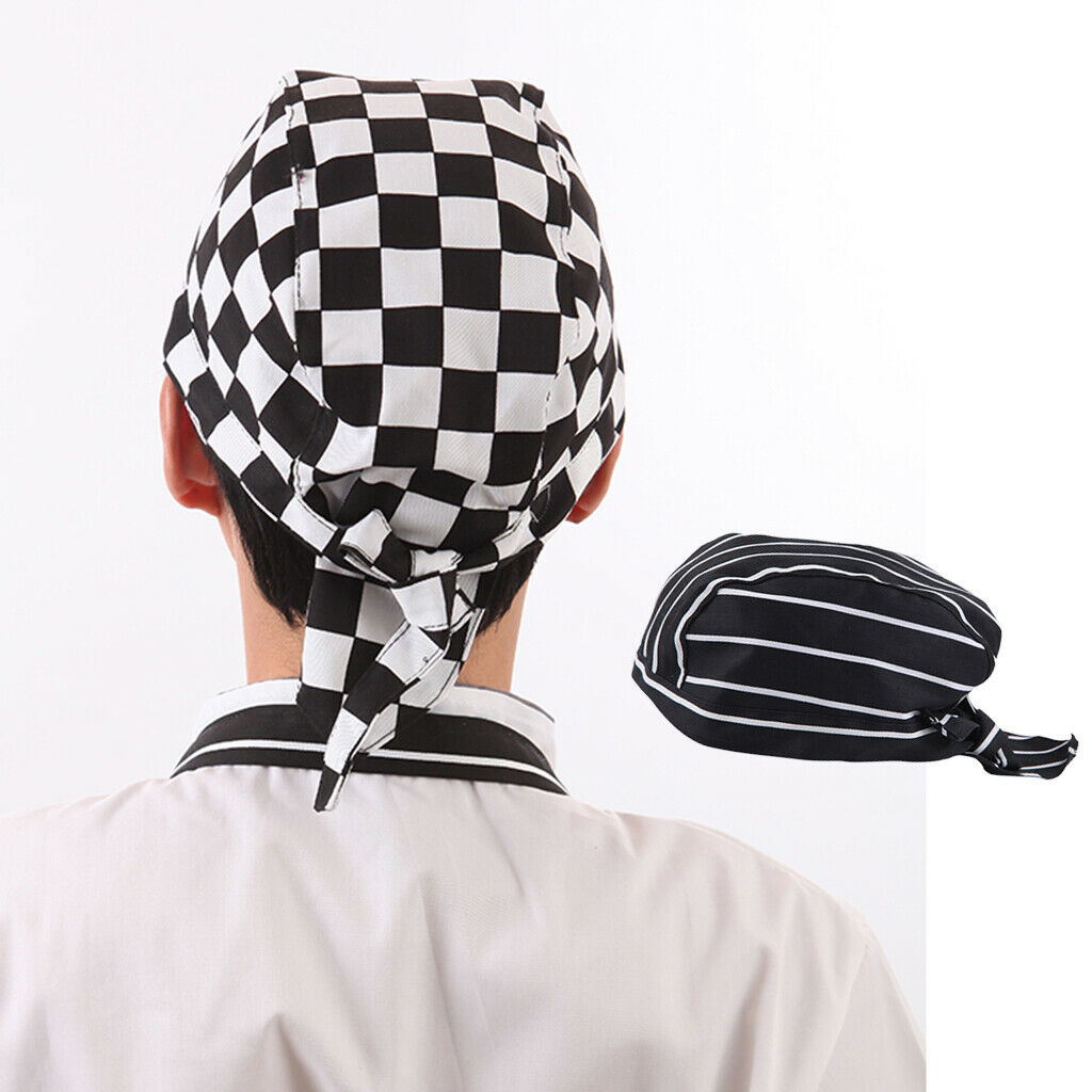 2x Chef Hat Kitchen Restaurant Hat for Restaurant Cooking Bandana Hat Head