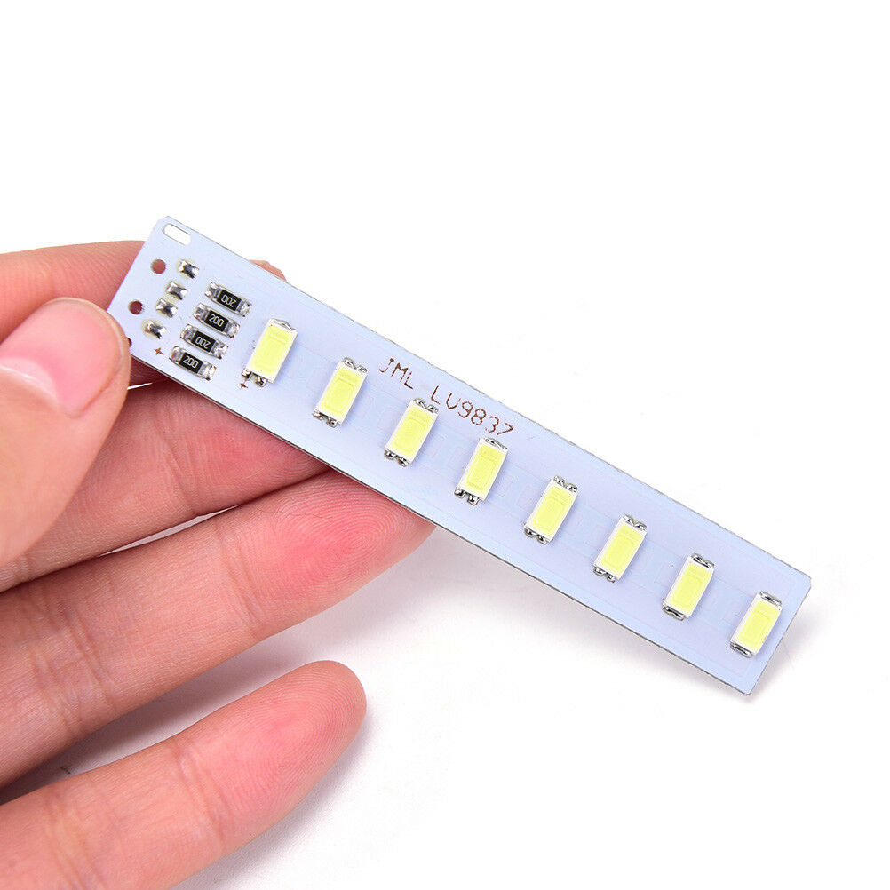 1pc 8 SMD LED PCB Short Rectangle Light Source Aluminum Plate For USB Lightin Pb