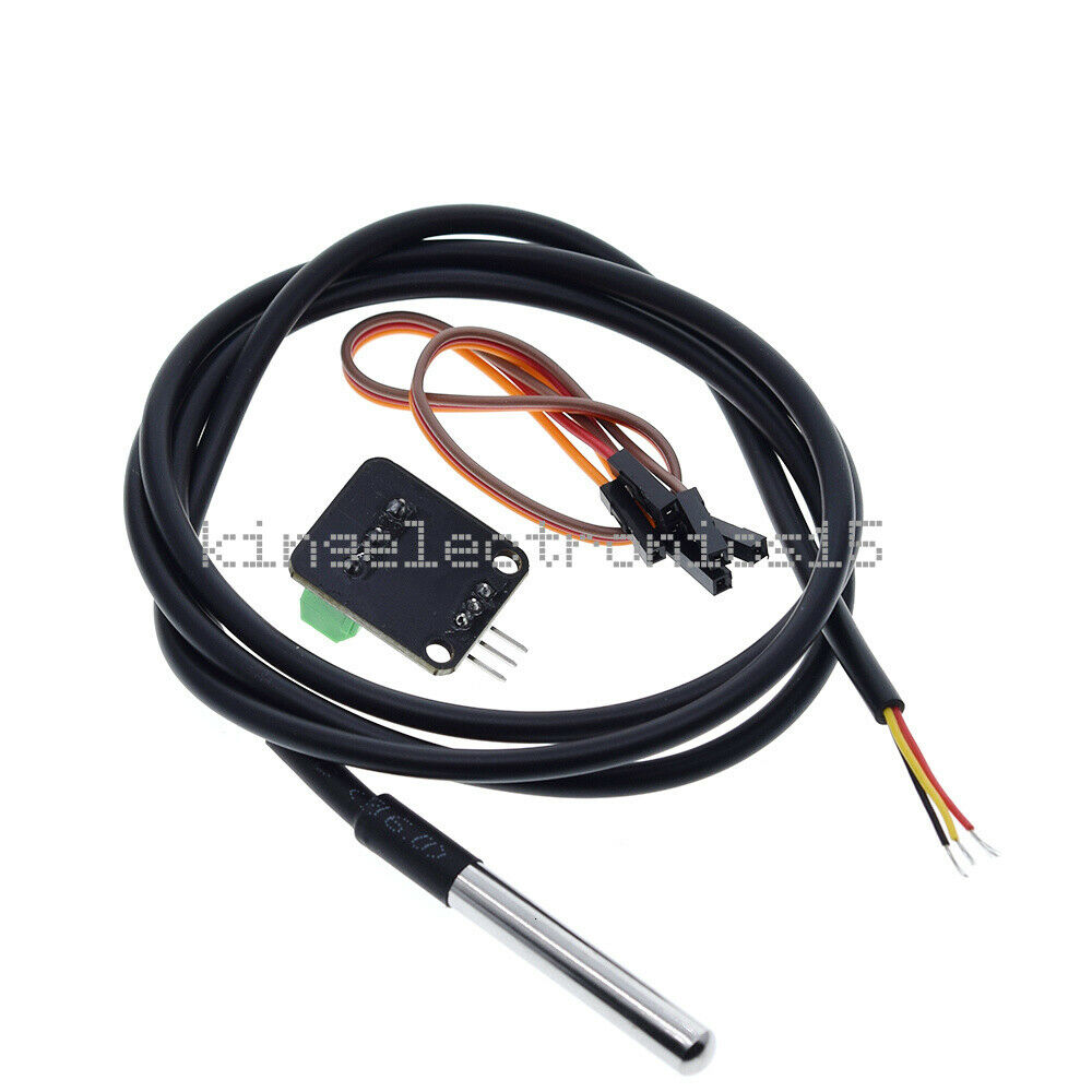 WaterProof DS18B20 Temperature Sensor Module Probe+Terminal Adapter For Arduino