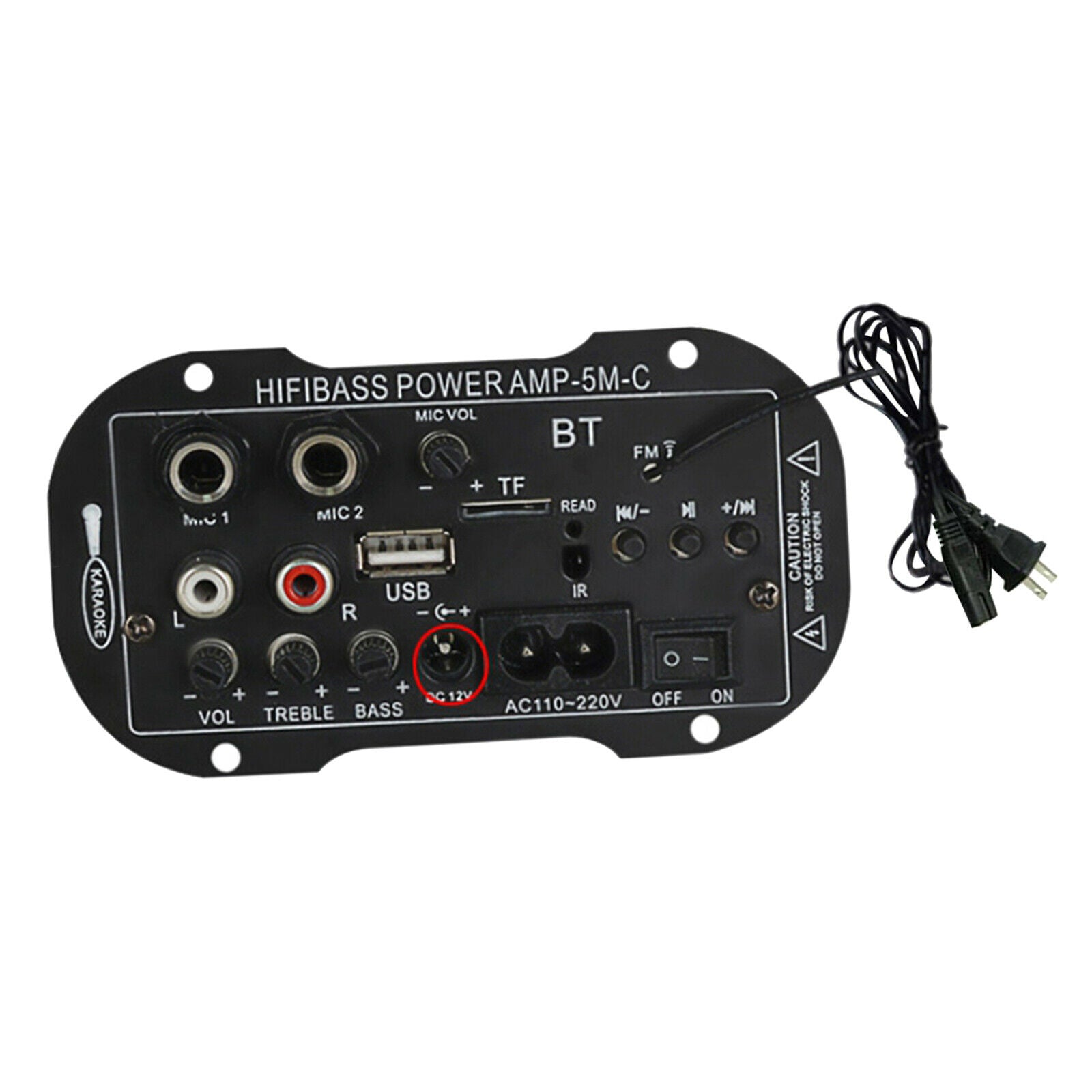 Hifi Bass Bluetooth Amplifier Board Mini 12V 220V Stereo Subwoofer With BT