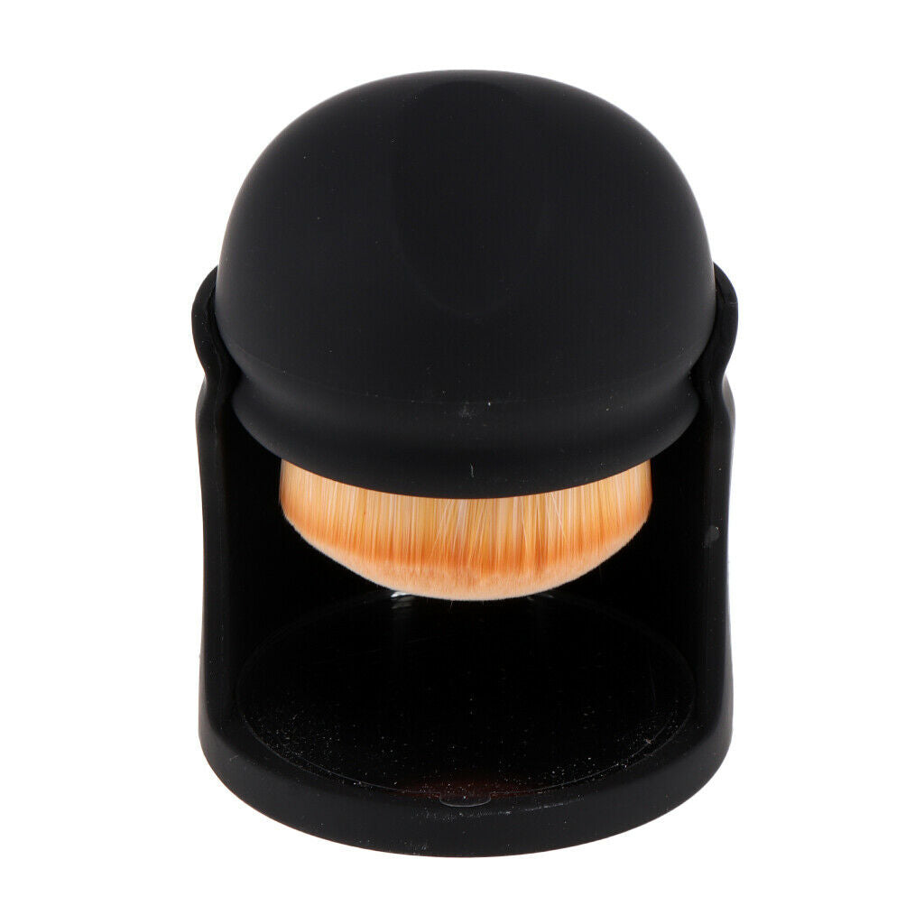 Foundation Makeup Brush Powder Eyeshadow Blush Brush with Base Mirror Black