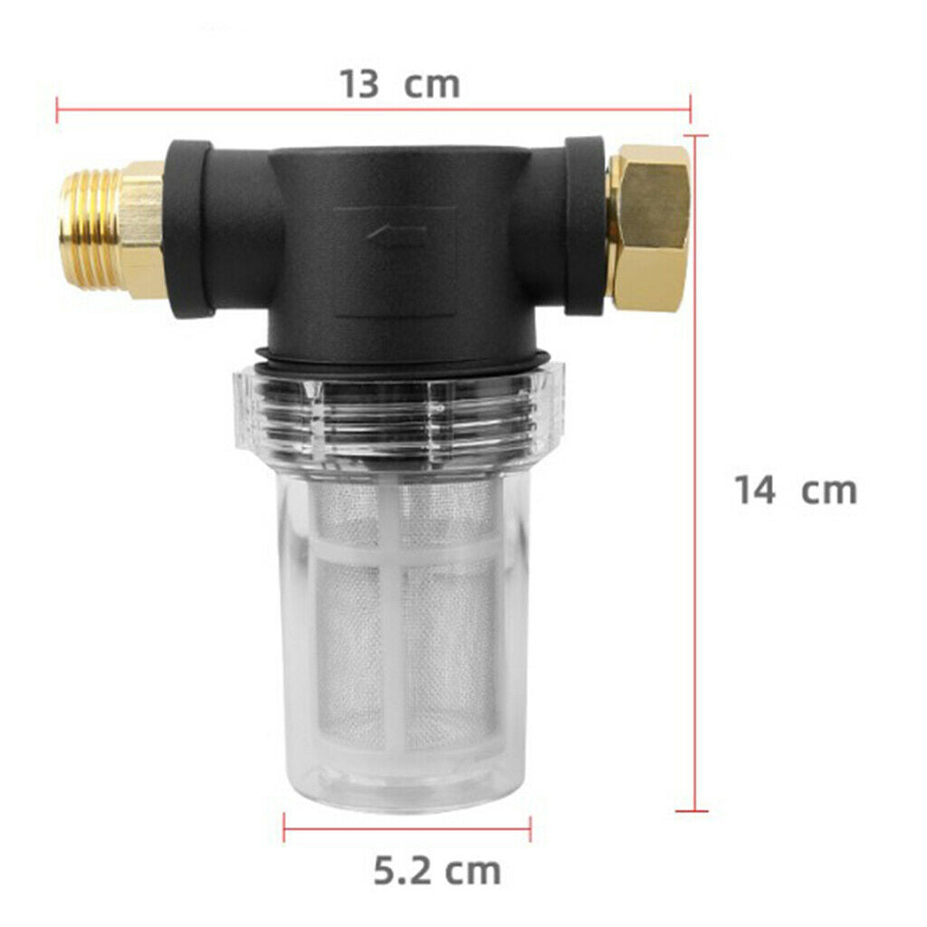 2 Piece Garden Hose Filter Attachment Strainer High Flow Pipeline Connectors