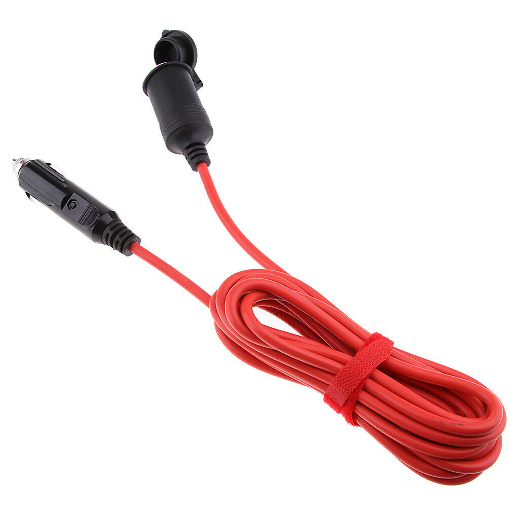 12-24V Car Cigarette Lighter Power Plug Socket Adapter Extension Cable 360cm