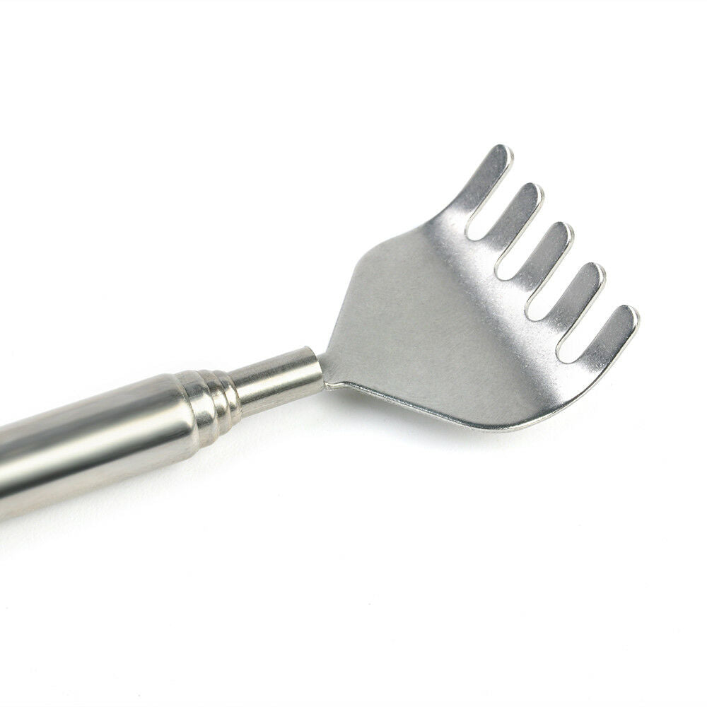 Top Metal Stainless Steel Back Scratcher Telescopic Extendable Claw Extender 6"